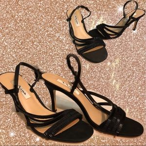Black Beaded Heels
